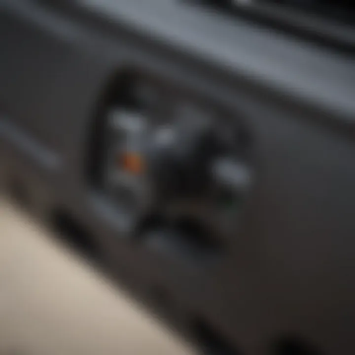 Close-up of a high-speed car charger with multiple ports