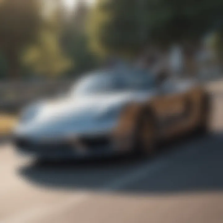 Porsche Boxster on the road emphasizing performance