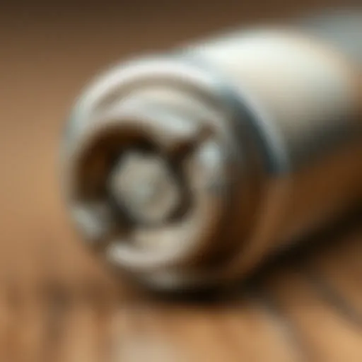 Close-up of a round screw with a stripped head