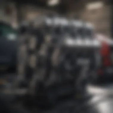 Showcasing a Thoroughly Cleaned Car Engine Cleaned car engine showcasing enhanced performance