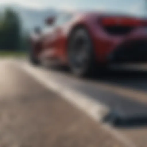 Close-up view of race ramp extenders showcasing their design and functionality.