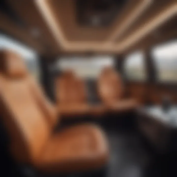 Spacious cabin highlighting comfort features