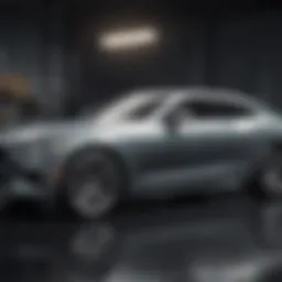A sleek car with a dollar sign overlay, symbolizing financial decisions in automotive financing.