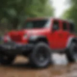 Jeep Wrangler Unlimited with hard top detached, showcasing the open-air experience
