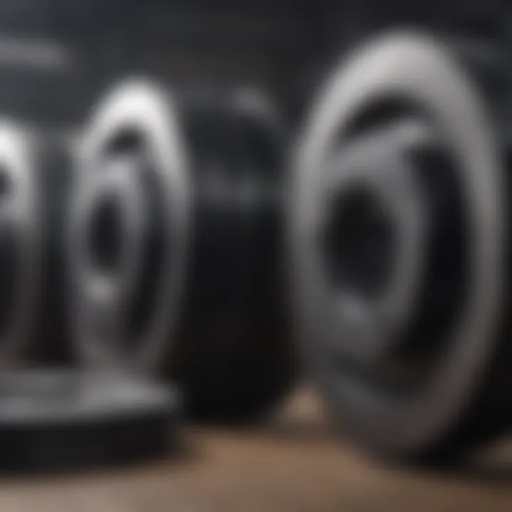 Different types of brake rotors displayed