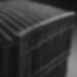 Close-up view of a reusable auto air filter showcasing its design and material.