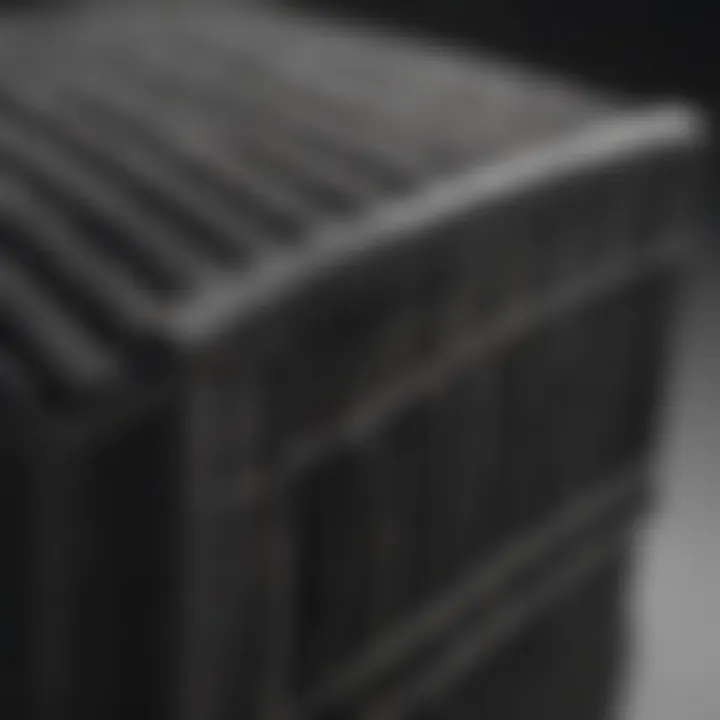 Close-up view of a reusable auto air filter showcasing its design and material.