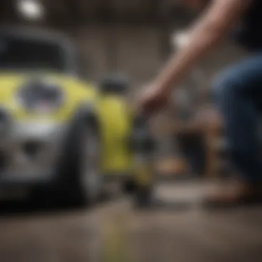 Demonstration of the Ryobi Mini Vacuum in an automotive environment