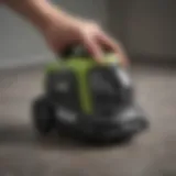 Compact design of the Ryobi Mini Vacuum showcasing its portability