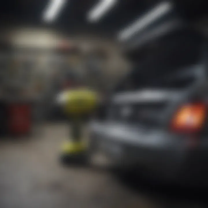 User experience showcasing Ryobi tools in a garage setting