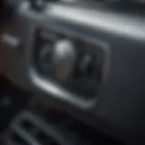 Close-up of a power window mechanism
