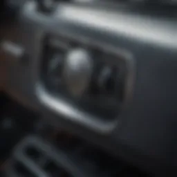 Close-up of a power window mechanism
