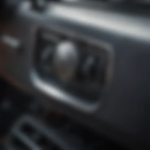 Close-up of a power window mechanism