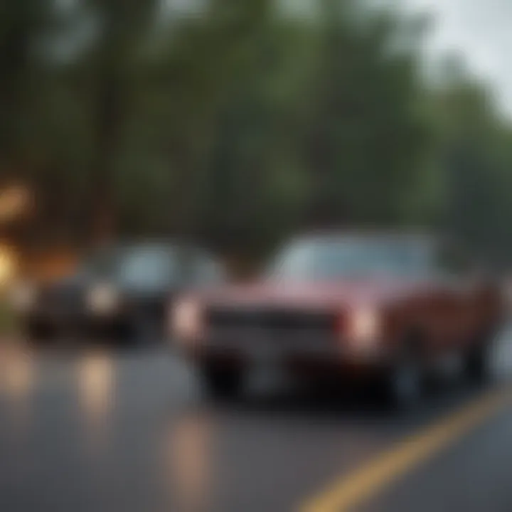 A scenic highway with a new car symbolizing freedom through financing.