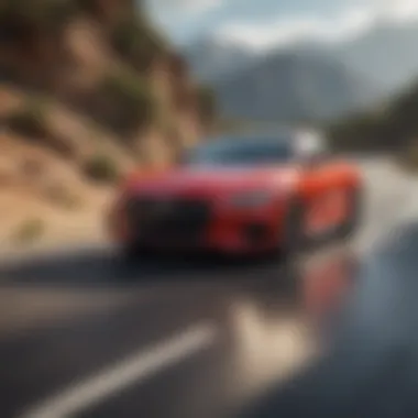 Fuel Efficiency on the Open Road A fuel-efficient vehicle on a scenic highway