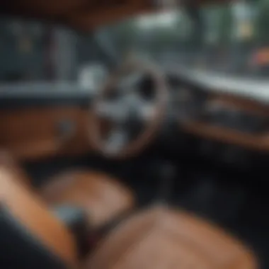 Detailed view of VW Beetle's interior highlighting comfort and style