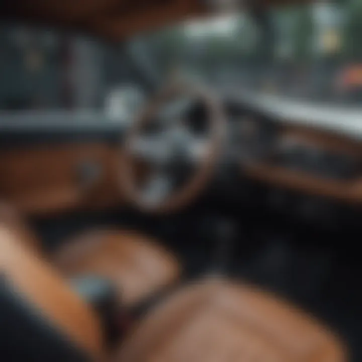 Detailed view of VW Beetle's interior highlighting comfort and style