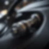 Close-up of a modern car lock mechanism