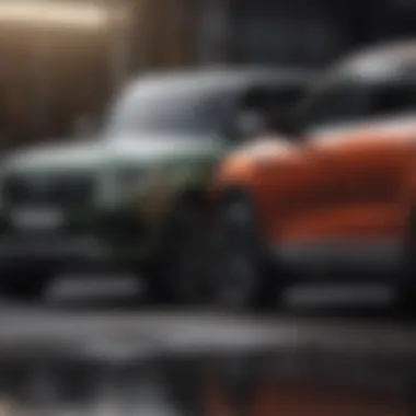 Infographic comparing fuel efficiency of popular SUV models.