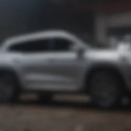 Side view of Hyundai Santa Fe showcasing its sleek design