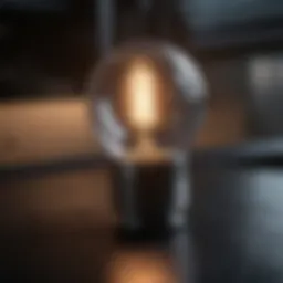 Close-up of Tacoma LED bulb illuminating the truck's interior