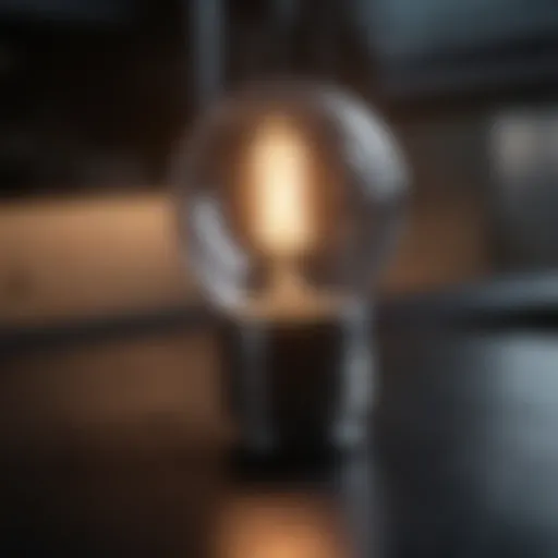 Close-up of Tacoma LED bulb illuminating the truck's interior