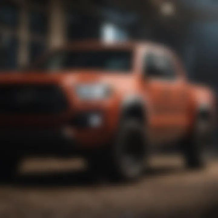 Comparison of standard and LED headlights on Tacoma