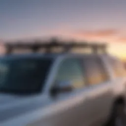 Sleek design of a roof rack on a 2013 Chevrolet Tahoe