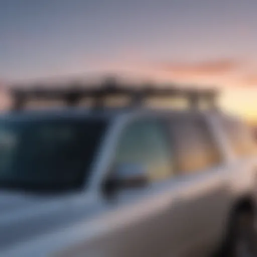 Sleek design of a roof rack on a 2013 Chevrolet Tahoe