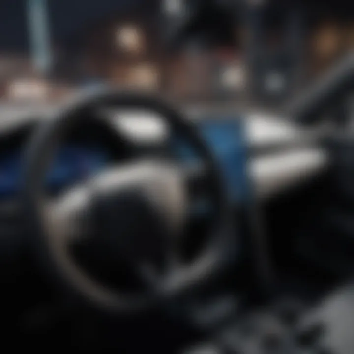 Futuristic dashboard of Tesla Model Y integrating smart technology