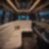 Luxurious interior of the Beast Limo showcasing opulent seating and lighting