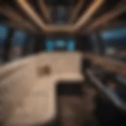 Luxurious interior of the Beast Limo showcasing opulent seating and lighting