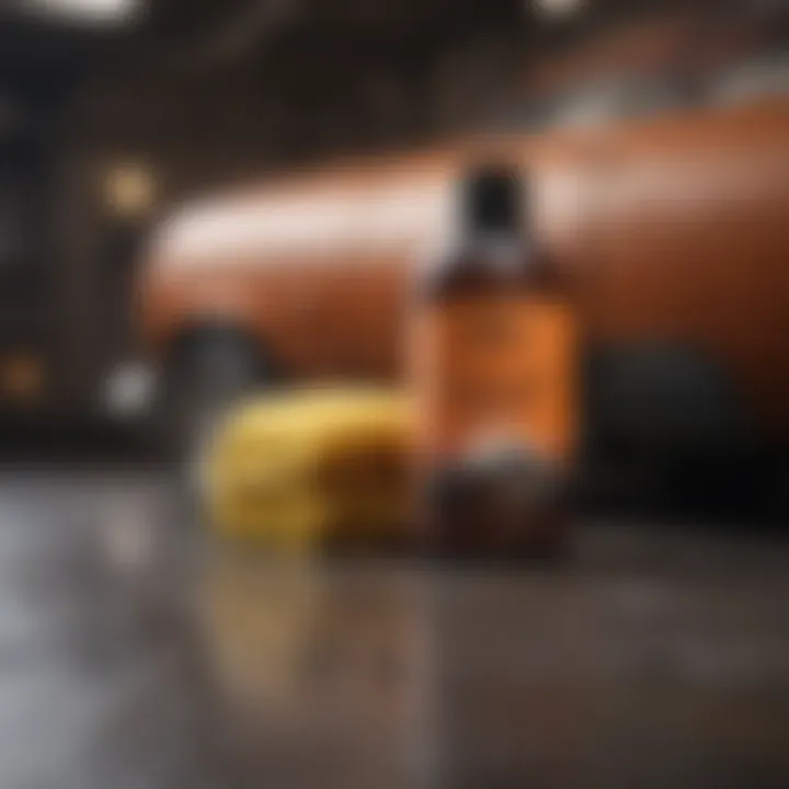 Diagram illustrating the chemical components of leather-only cleaners.