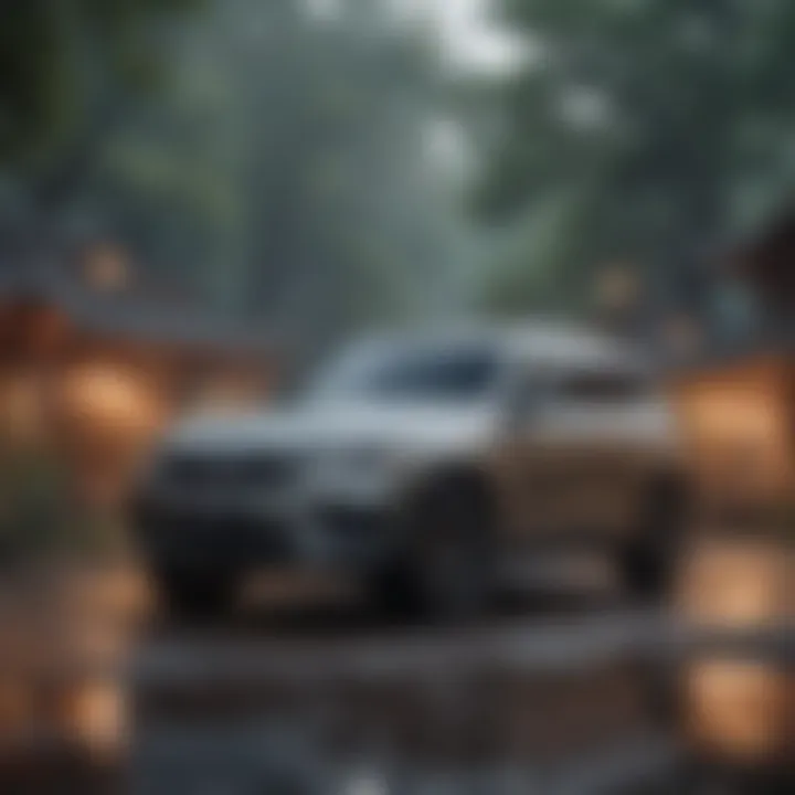 An outdoor setting displaying popular models of Chinese SUVs