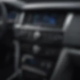 A sleek car interior showcasing a modern satellite radio interface
