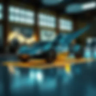 Advanced Flying Car Prototype Cutting-edge flying car prototype with advanced technology on display