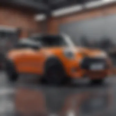 Showcase of Popular Mini Car Models A collection of popular mini car models in a showroom