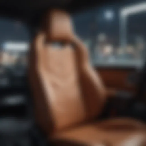 Luxurious leather bucket seat showcasing premium craftsmanship
