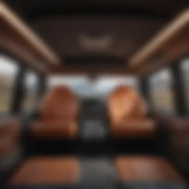 Spacious interior design of a travel vehicle