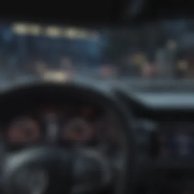 Dashboard of an innovative vehicle featuring smart technology interfaces