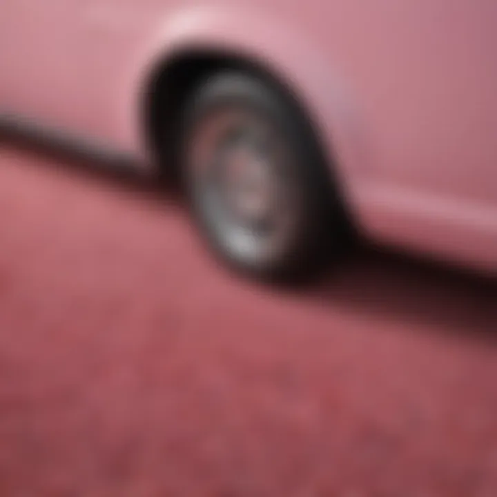 Close-up of a pink carpet showcasing texture and quality