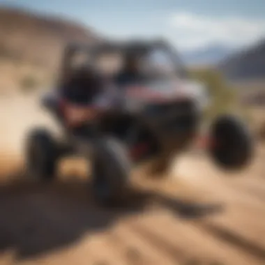 Polaris RZR navigating through a challenging off-road course