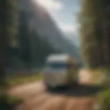 Classic Westfalia camper parked in a scenic landscape