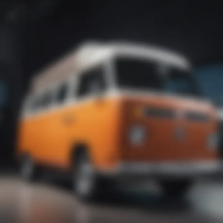 Close-up of a Westfalia camper's unique features and details