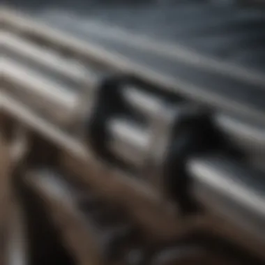 Close-up of Thule Square Load Bars showcasing their design features