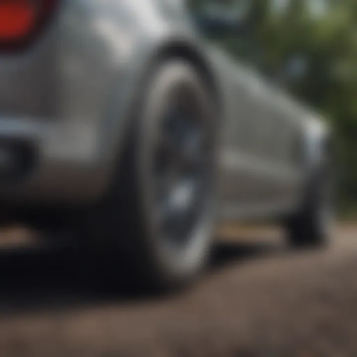 Thunder Track Tires mounted on a vehicle in an outdoor setting