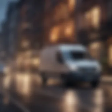 Performance of Cargo Vans Cargo van in motion demonstrating performance