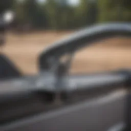 Gooseneck hitch system highlighting its structural features