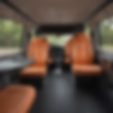 Efficient Interior Layout of Twin Work Vans Interior layout of a twin work van highlighting efficient space utilization