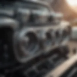 Under the hood of a Jeep Wrangler showcasing engine components